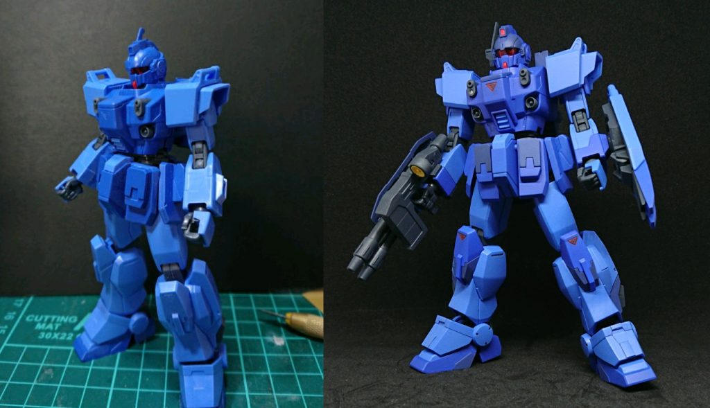 塗装前と比較。
情報量を増やしています。