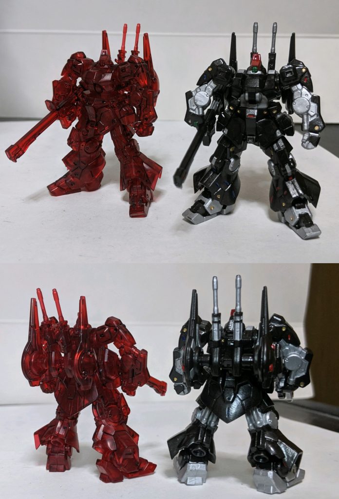 同時に手に入れたレアカラー版と並べてみる。黒カラーにしたのもレアカラーがクリアレッドだった為、あえてそうしたという裏話があったりします。