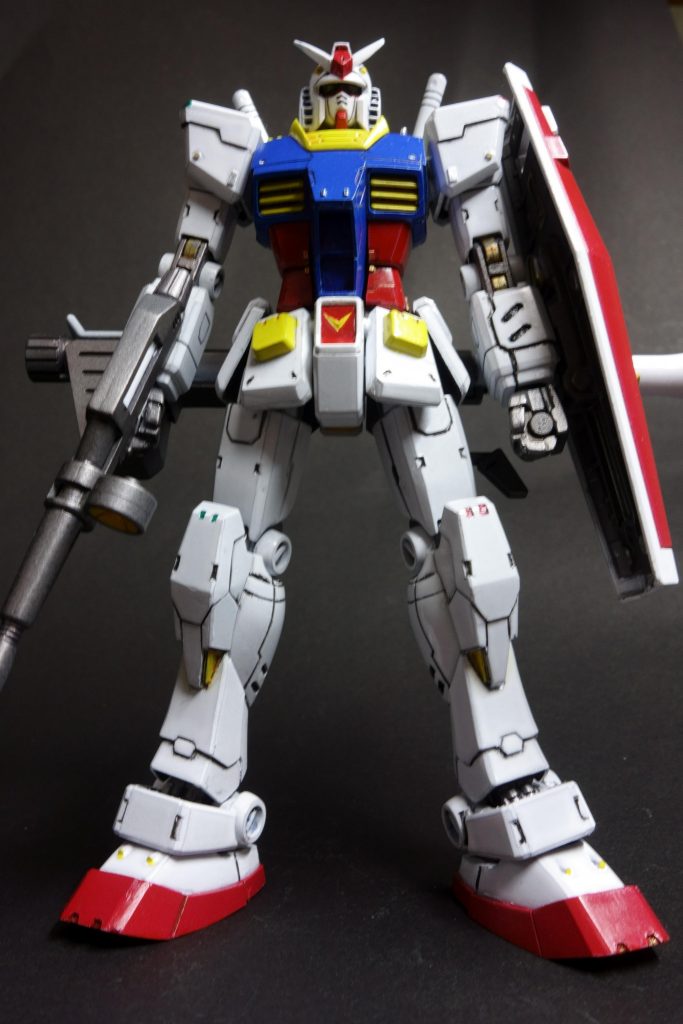 HGUC RX-78-2です。エアブラシ塗装って難しいですね。