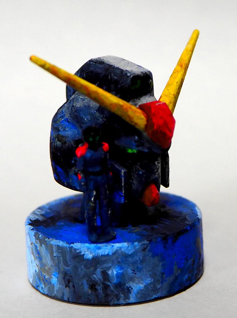 元々HGリバイブ版Mk-Ⅱで塗ってみようかと思っておりましたがあまり使い勝手も無い(というのも失礼ですが)一番くじ景品のMk-Ⅱヘッドで試そうと思い…結局、約1年後にパイロットフィギュアを塗ってようやく完成させました。