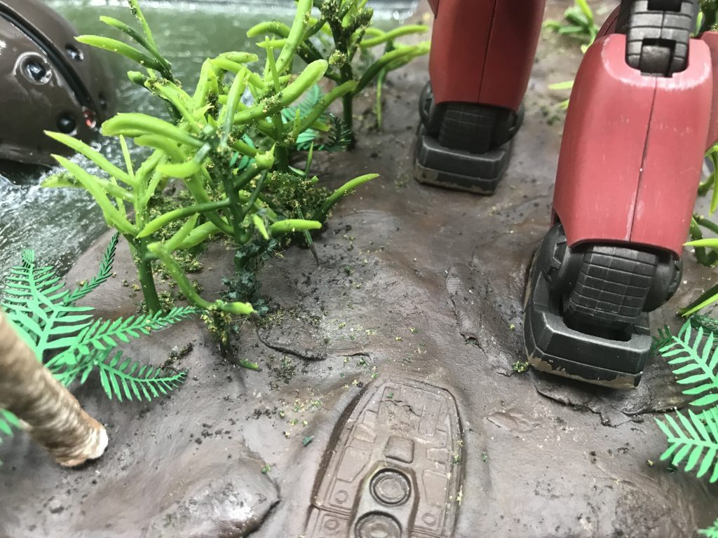 足跡も表現してみました。