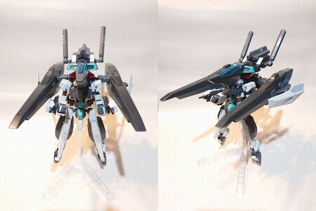 支援機ハルトリンカー（追従形態）00のハルートを改造した機体です。メイちゃん自身が作成した機体にGBN運営からの支給パーツが取り付けられています。名前の由来は、どこにいても、たとえ見えなくともダイバー、ガンプラ、ELダイバー、社会そのものetc…すべてがリンクしている。繋がっていくという彼女自身の考え、出自や経験から。独立したAI等はなく、ごく簡単な動作（追従や射撃、メイを庇う等）のみ自動で行います。それ以外はメイちゃんの操作が必要となります。メイちゃんと言えばウォドムポッドとセットというイメージだったので、そのかわりになるものとして作成しました。少しだけウォドムポッドのシルエット（頭の大きい人型?）を意識しています。