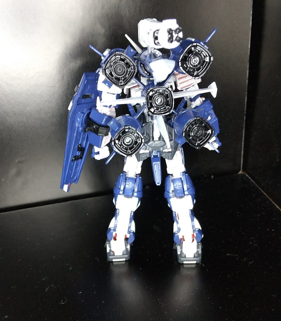 ガンダムアストレイ ホワイトフレーム ガンバレルストライカー接続時 背面