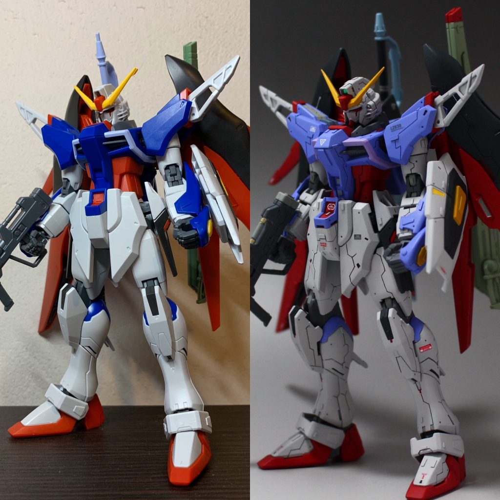 素組みとの比較です。
