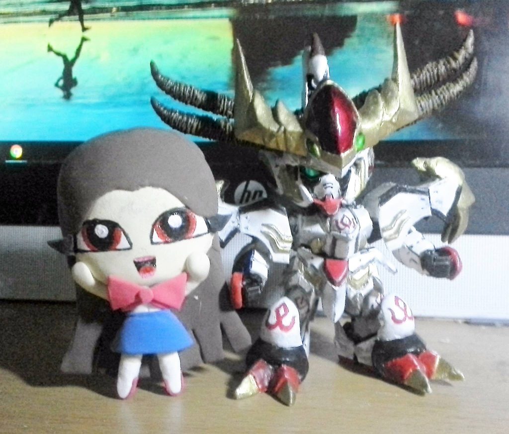 別の手作りの軽い粘土のフィギュアで写真を撮ります〜