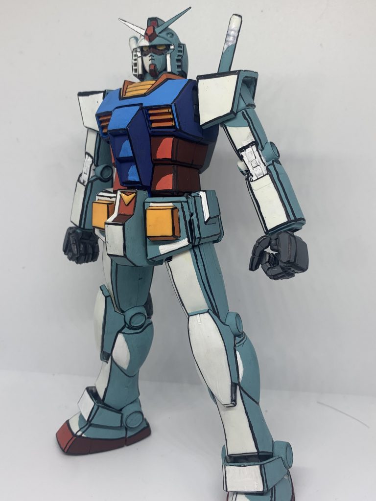 MGガンダムver2.0 イラスト塗装–3枚目/制作者：RGM79GMGM