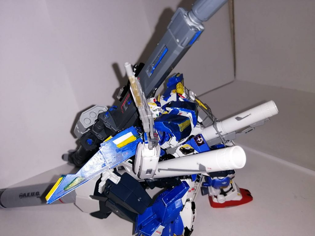 ビームライフルでカッコつけ