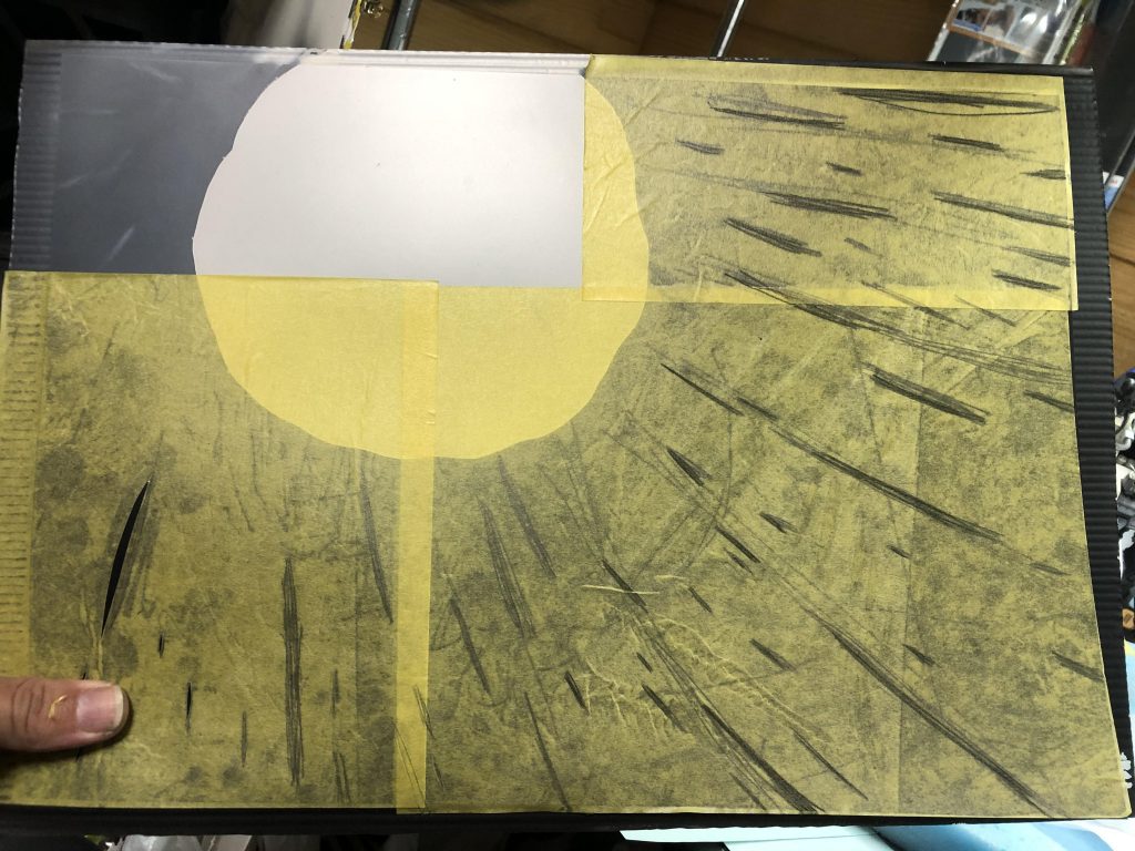 背景は0.2mmプラ板にマスキングしたりして作成しました