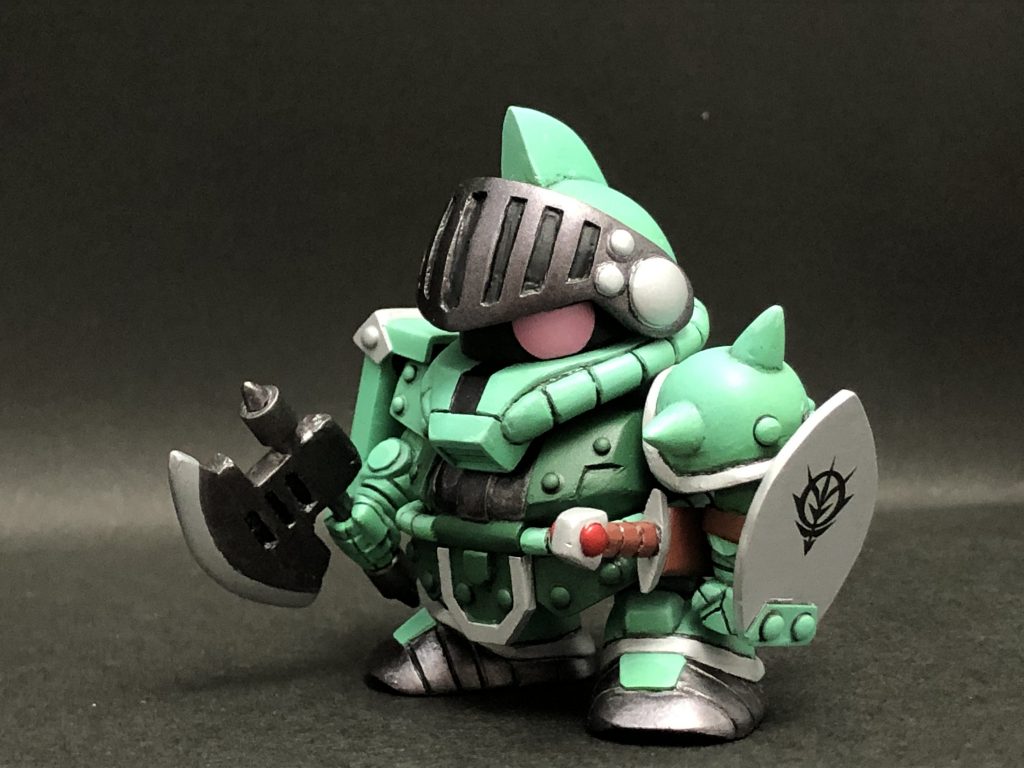 言わずと知れた(?)ジオン族の兵士、戦士ザクです。HP90です。弱い!中身はゴブリンザクらしいですね。