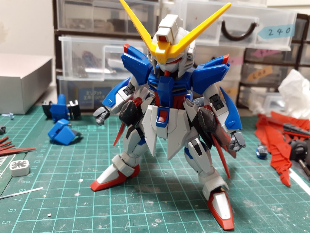 ざっと短縮していつもの頭身バランスにするところからスタート