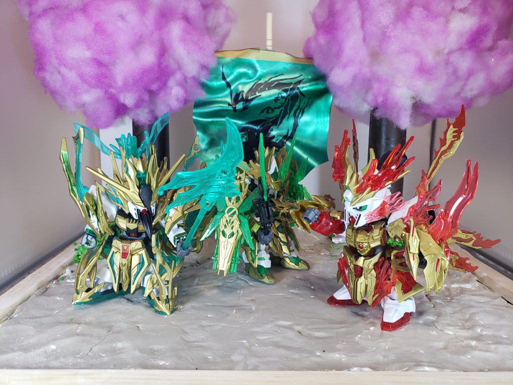 正面からの１枚です。劉備ユニコーンが配置的に奥になるので、はっきり見えないのが残念な形になってしまいました。