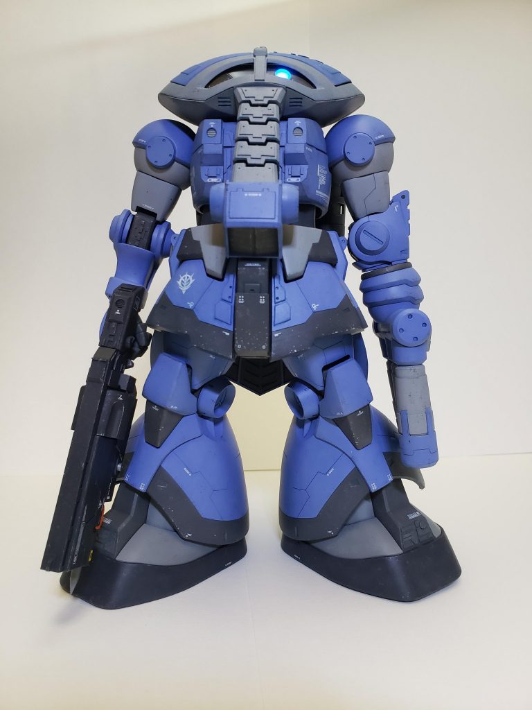 基本塗装→スポンジチッピング→ドライブラシ→フィルタリング→ピンウォッシュの後に、うっすら水垢表現して仕上げました。