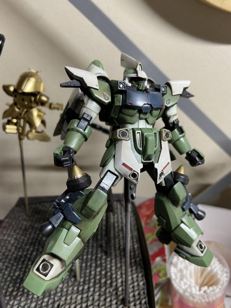 部分塗装、フィルタリング→つや消し前!いやぁ、1dayパチ組リマスターは中々良い気分転換になります!汚しも楽しかったです✨今回の工法は塗装後には使えないので、次回はやはりウェザリングペーストでトライですな。ご評価・コメントいただけると幸いです!