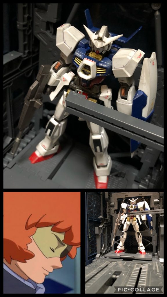 エミリー「ねえ、フリット。このAGEってなんの事なの?」フリット「AGEシステムの事かい?」エミリー「AGEシステム??」フリット「僕が持ってるAGEデバイスに記録された戦闘データを元にして、このデバイスの中で新たな兵器を開発するんだ。そして連邦軍に協力してもらって完成したのがAGEビルダー。この研究所にあるAGEビルダーでAGEデバイスが提案した兵器を実際に組み上げるんだよ。AGEデバイスはアスノ家に伝わる家宝なんだよ。」エミリー「フリットったら、軍事機密っぽいのをサラっと解説しちゃうのね〜。私、一般人よ。」フリット「まあ、エミリーだし。」エミリー「じゃあ、ガンダムの設計図は自動的に出来ちゃうって事?」フリット「そうだね、何にも無いところから出来ないからガンダム作るのに苦労はしたけど、ここまでガンダムが形になったから、後は戦闘を経験していけば、どんどん進化してくよ。」エミリー「スゴイのね〜。」フリット「これであのUEとも戦えるんだ...!」oyz「だがの、解らない事も多くての〜。」エミリー「どうゆう事?」oyz「実は昔に失われた技術、ロストテクノロジーがこの中に入ってて、今の技術じゃ解らない事が沢山あるんじゃよ。つまり、AGEシステムと同じ様な工場を他に再現はする事は出来ないって事なんじゃわい。」エミリー「じゃあそのAGEデバイスは解析出来ない“ブラックボックス”って事なのね。」フリット「そうそう。......ねえエミリー?なんでそんな言葉知ってるの?」一般兵「敵襲ーー!!敵襲だあー!!UEが攻めて来たぞー!!」フリット「やっぱり来たか!僕の言った通りじゃないか!」ラーガン「あああーー!!逃げなきゃ..!逃げなきゃ...!!」フリット「ラーガンさん!ガンダムで出撃して!」ラーガン「ええええーー!!?」oyz「フリット!まだムリじゃ!ガンダムは機動実験に成功しただけなんじゃぞ!?なんならワシも動いてるトコ見とらん!ムリじゃ!」ラーガン「そ...そうだよ....。ヤダよ....。実戦なんてムリだよ....!」フリット「oyzさん!機動実験やっぱり見てないんじゃないかー!お前なんかクビだクビ!!ラーガンさん!!ザク倒したって言ってたじゃないかー!」ラーガン「アレは言葉の綾っつーか、なんつーか、あ!!!お腹イタイ!!あ!!ムリ!!今日はムリ!!色々ムリ!!じゃあ、後は頼んだっ!!」フリット「え!?ラーガンさん!!何処へ行くのーー!?」エミリー「アイツ逃げちゃったーー!」oyz「フリット!ワシらも避難せねば!」フリット「ダメだ!ガンダムならやれる!僕がガンダムに乗る!」oyz「ムチャじゃ!正規のパイロットでも無いのに!」フリット「ガンダムは僕が作ったんだ!僕がいちばんガンダムを解ってるんだ!行かせて!」oyz「ダメじゃ!危険すぎる!行かせる訳なかろうが!」エミリー「ヨシ!行ってこいフリット!!」oyz「えっ!?エミリー!?」エミリー「あーだこーだ言ってても、どうせ行くんだからムダに尺使ってないで行ってこい!フリット!!」フリット「ありがとうエミリー!パワーユニット異常なし、AGEシステム起動!フリット・アスノ、ガンダム、出ます!」oyz「ホントに行きおった.....!フリット〜!生きて帰ってくるんじゃぞー!」エミリー「フリット....。気をつけてね...。」oyz「なんでしおらしく見送れるんじゃ...。将来が思いやられるのお....。」