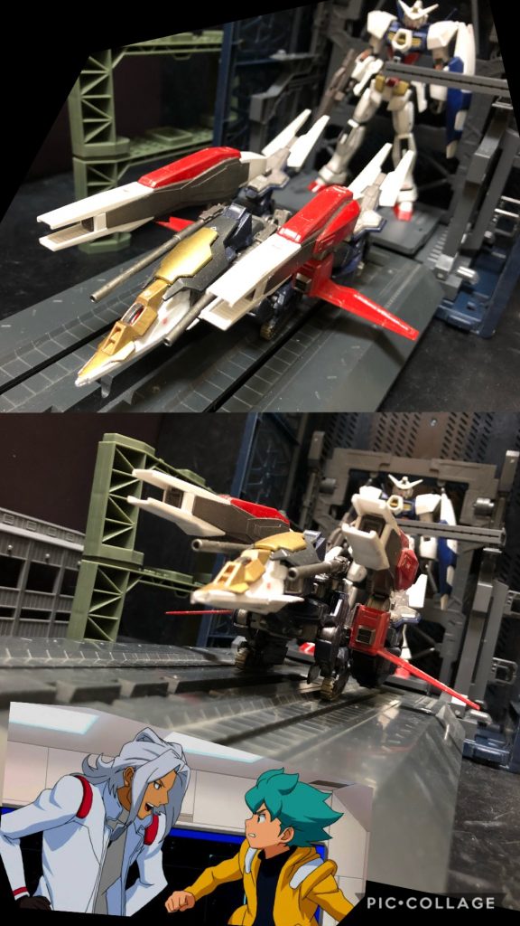 一般兵「敵襲ーー!!敵襲だあー!!UEが攻めて来たぞー!!」フリット「また敵が!?ガンダムで出撃します!」oyz「おお、頼んだぞ。」フリット「パワーユニット異常なし、AGEシステム起動!フリット・アスノ、ガンダム、出ます!」ウルフ「あーー!!白いモビルスーツはオレが乗るんだよー!!待ちやがれー!!」フリット「ゴキブリなんて...!一匹残らず駆逐してやる...!」敵「じ....じょーじ...!」敵「じょーじ..!」フリット「何!?この数.....!でも、やるしかないんだ!この!このー!!」敵「じょーじ!」敵「じょーじ!」フリット「倒しても、倒してもどんどん湧いてくる!このおー!!」ウルフ「おーおー、見てらんないじゃないの。」フリット「ウルフさん!」ウルフ「白いモビルスーツじゃないってのは不本意だがな、そう言ってもいられねえ。助けに来てやったぜ!」フリット「ありがとうございます!」ウルフ「さあ、フリット!ゴキブリ共を蹴散らしてやろうぜ!」フリット「はい!」