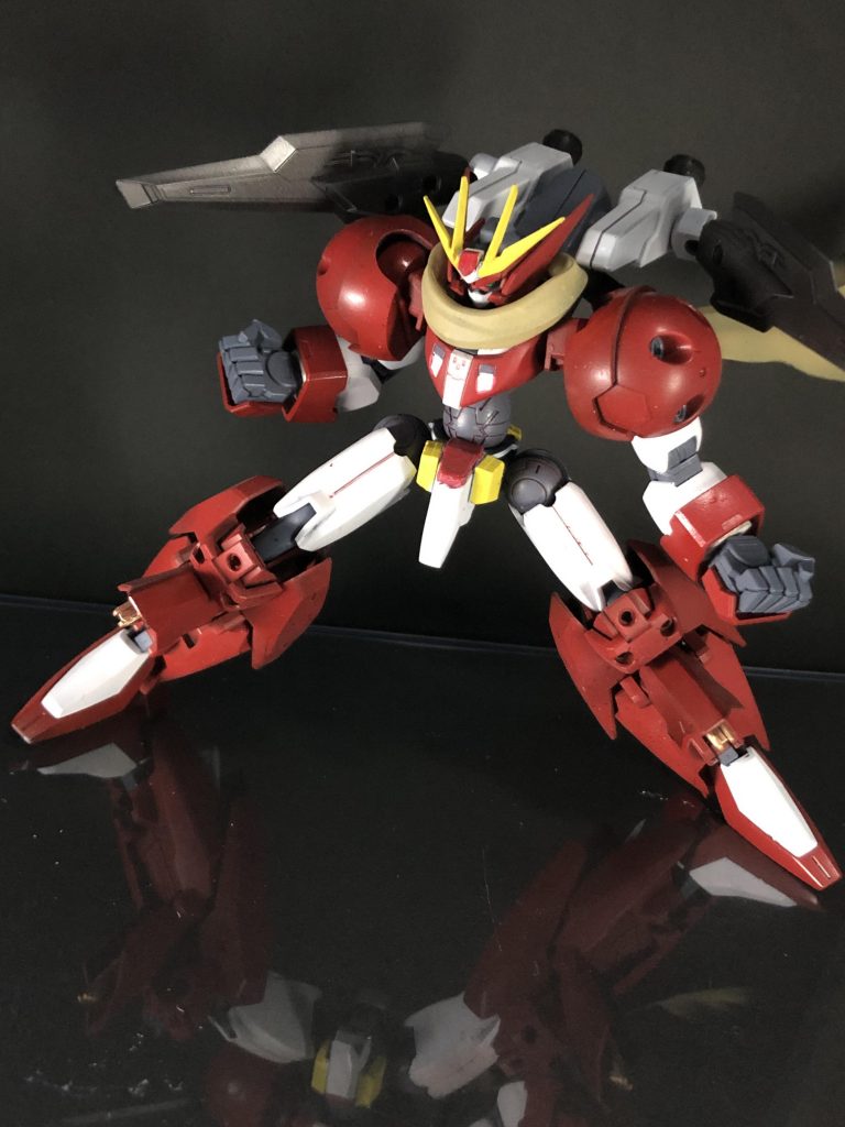 スネに仕込んでるライフルと合わせてフルバースト的なポージングを！