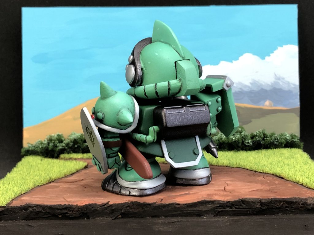 戦士ザクはせをむけてにげだした!