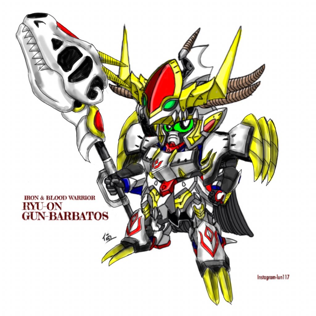 2016年に投稿したオリジナルデザインのアートワーク(SDガンダム ザ・ラストワールド の「バルバトランダー」は2017年に登場)https://www.pixiv.net/artworks/55056323