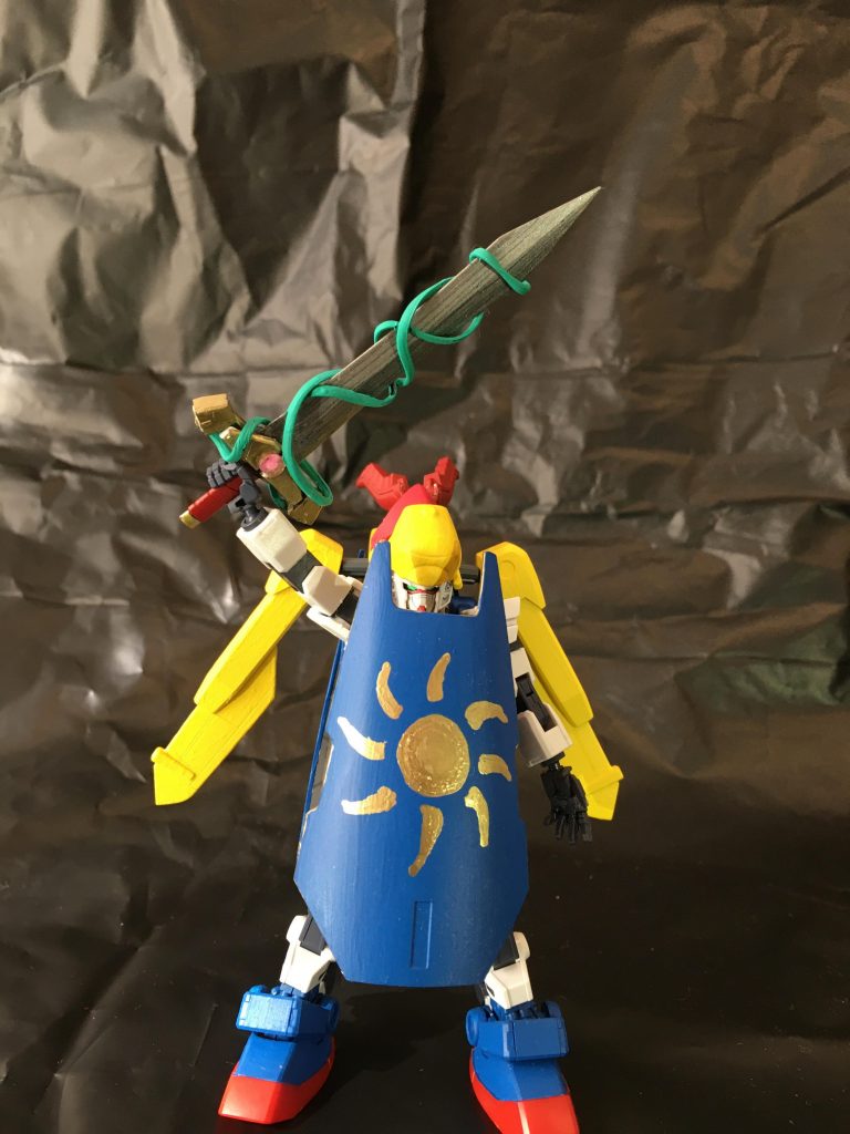 マナソードを装備。全高は高くないが、マナガンダムP1が素体であれば問題なく装備可能。当然マナソードの能力発揮についても問題ない。