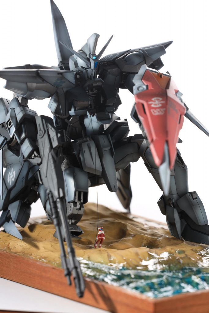 右足は設計上曲がらないので取り外して向きを変えてから接着剤で固定しました。