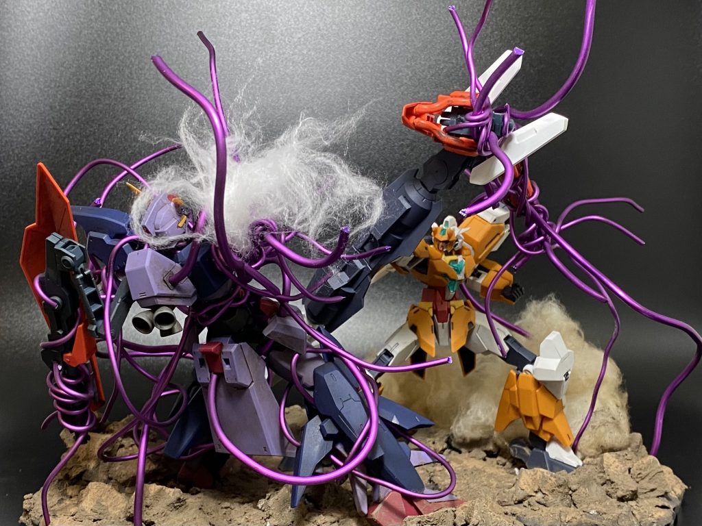 というわけで、ビルドダイバーズRe:RISE 22話 刻限のゼルトザームのマサキ奪還の瞬間をヴィネットで再現してみました。昨年作った過去作です。