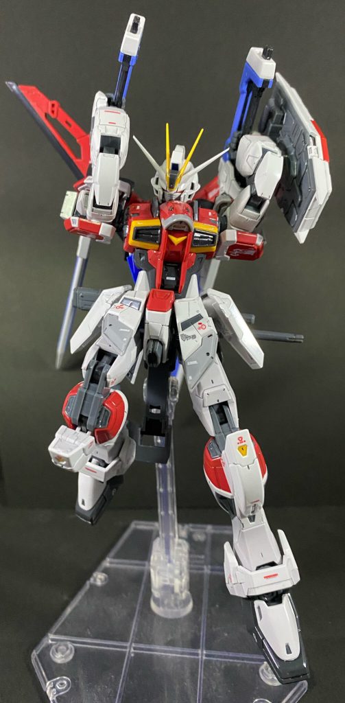 ここからSEED DESTINY 1話の再現ポーズ続き合体後にエクスカリバーに手を掛けながら降下