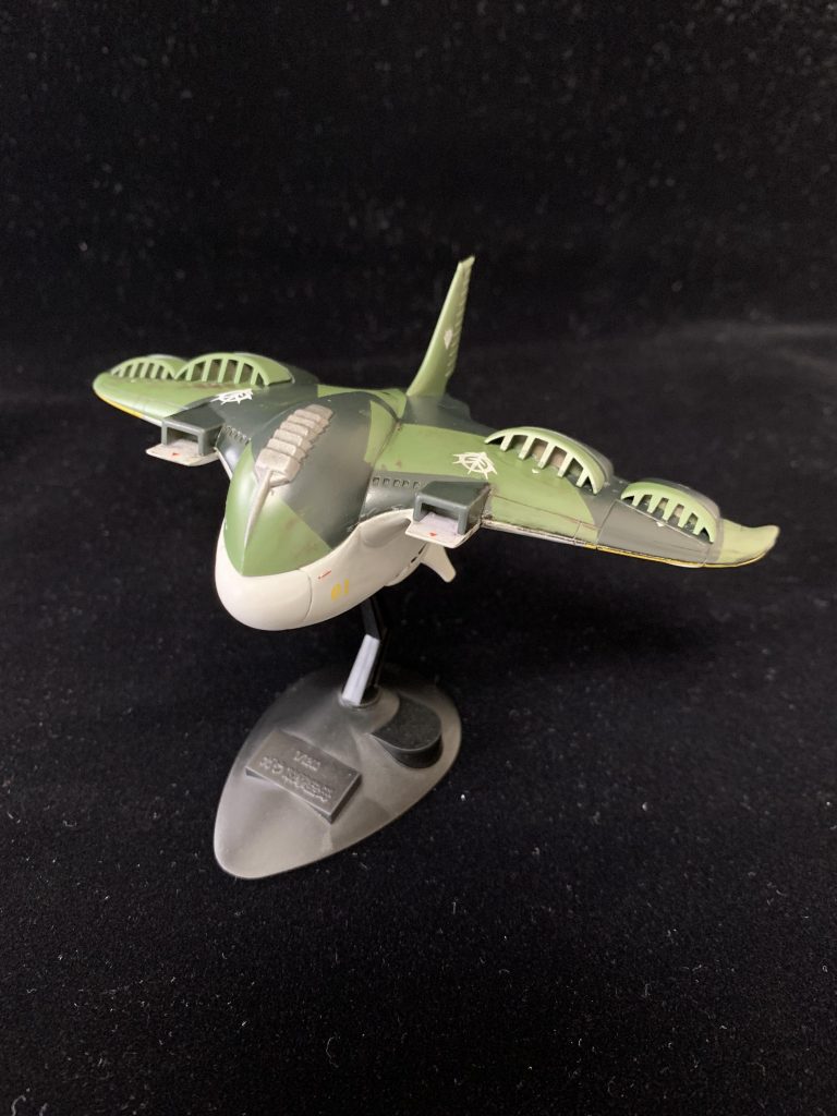 モールド部分はウェザリングカラーでささっと墨入れ、つや消しを吹いてから更にウェザリングをかけて仕上げてます。キットそのものは単純構造なので、組むだけなら大した事ないのですが、一部組み合わせの悪い箇所があるのは旧キットならではかなと。