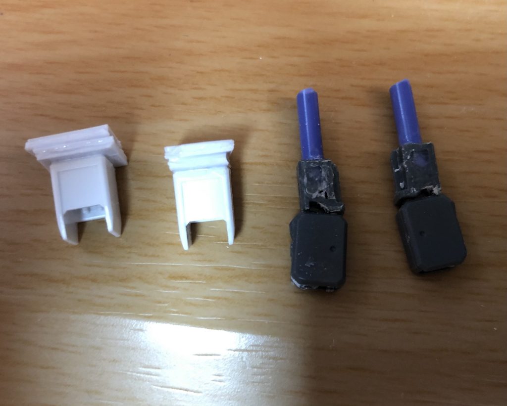 腕、3mm延長、写真はプラ板を貼ったばかりで整形前の物。