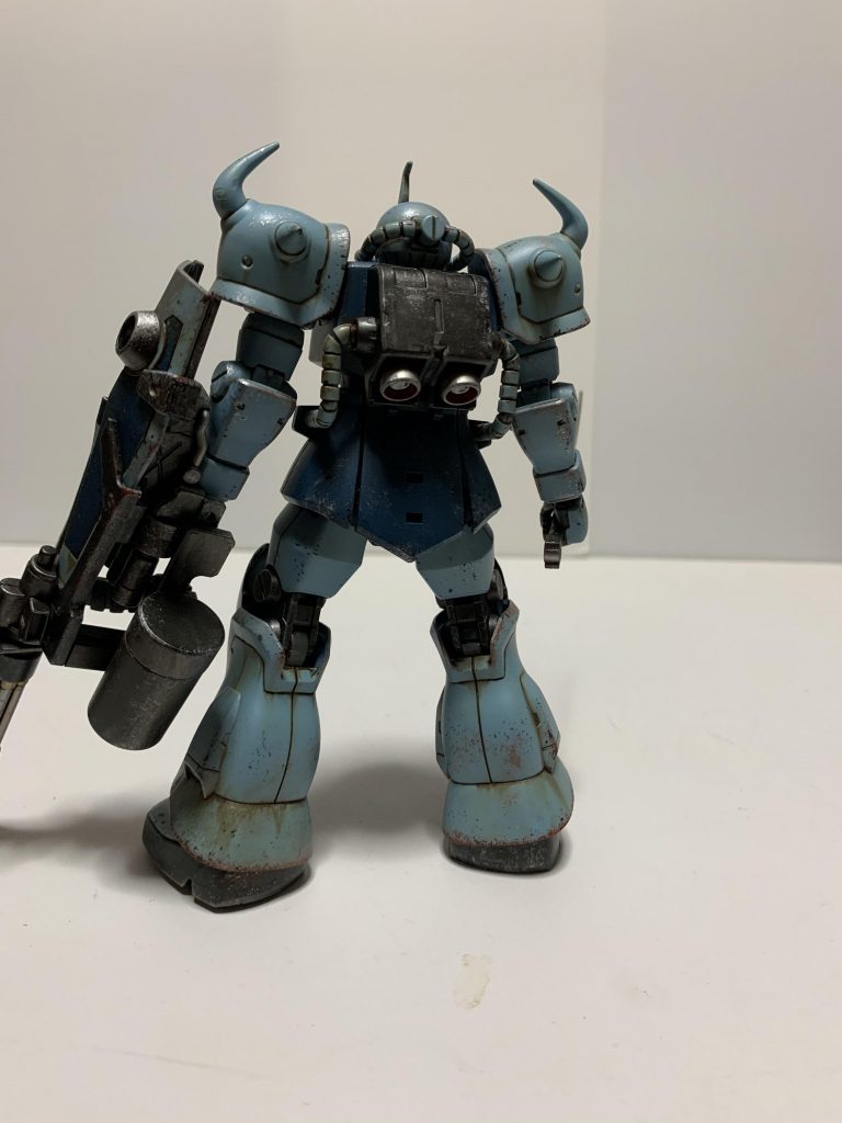 後ろはこんな感じです。ふくらはぎの下あたりの合わせ目もちゃんと消えてて良かった。