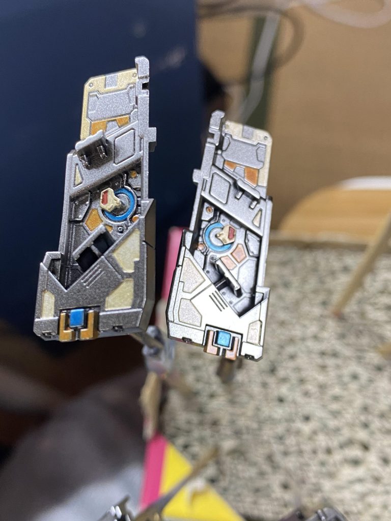 見えなくなる箇所もしっかり塗り分けました。