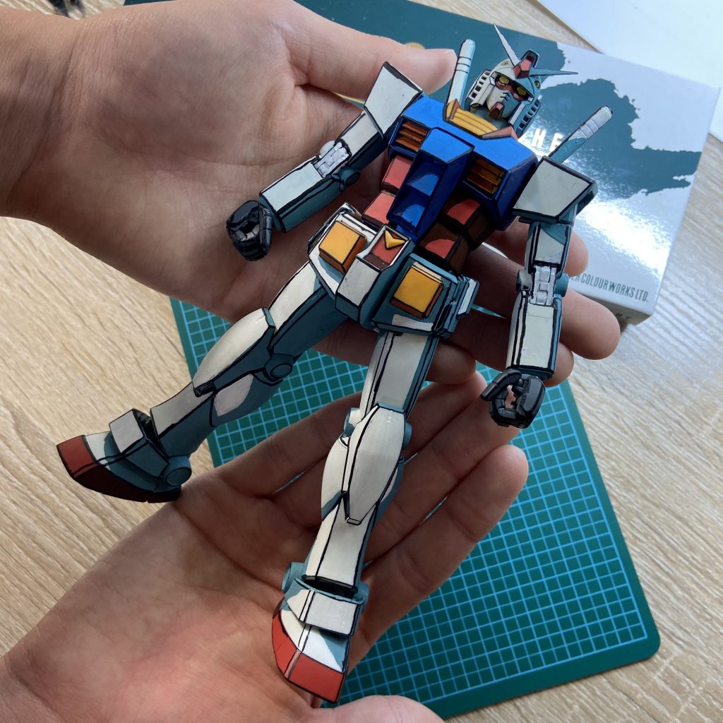 MGガンダムver2.0 イラスト塗装–2枚目/制作者：RGM79GMGM