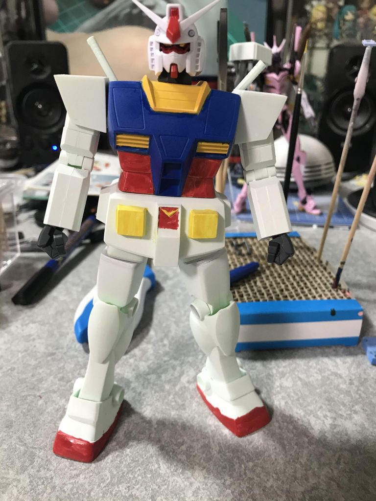 中身も塗装してますが、塗装が剥がれそうなので、完成した時以外は追加装甲はそのままにしてます。