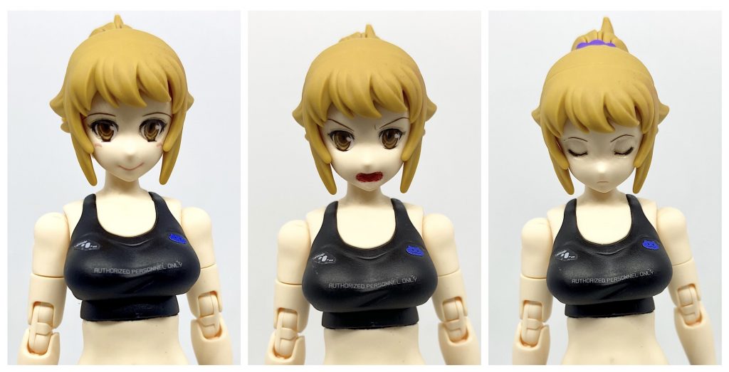 表情は三種類あり、元々付いてたデカールは無くしてしまったので別のデカールを使用。