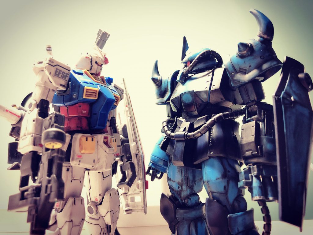 前回のガンダムとの2ショット😳