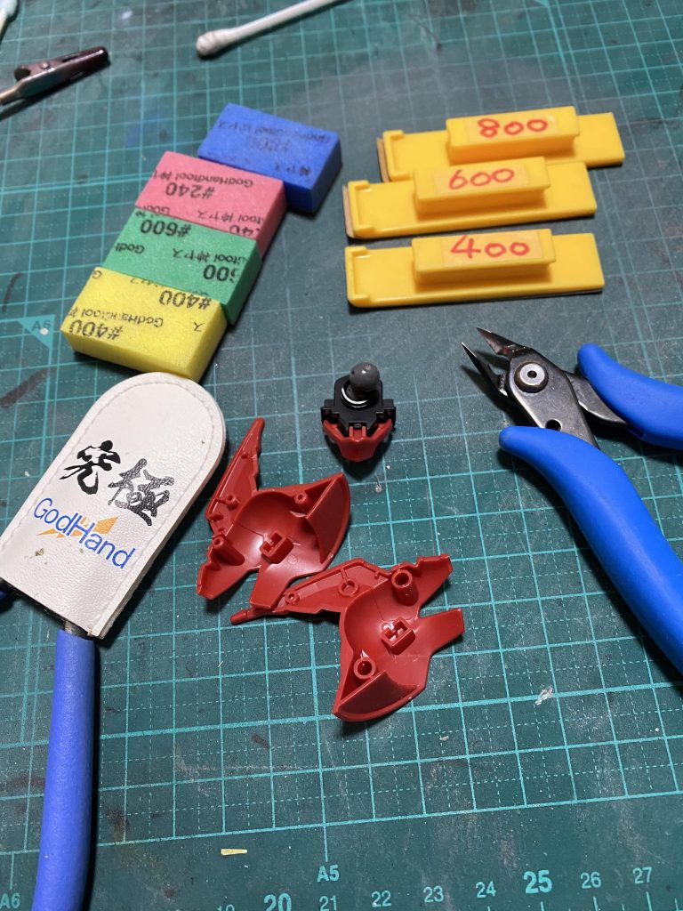 頭部は塗装後に後から組めるように加工しました！