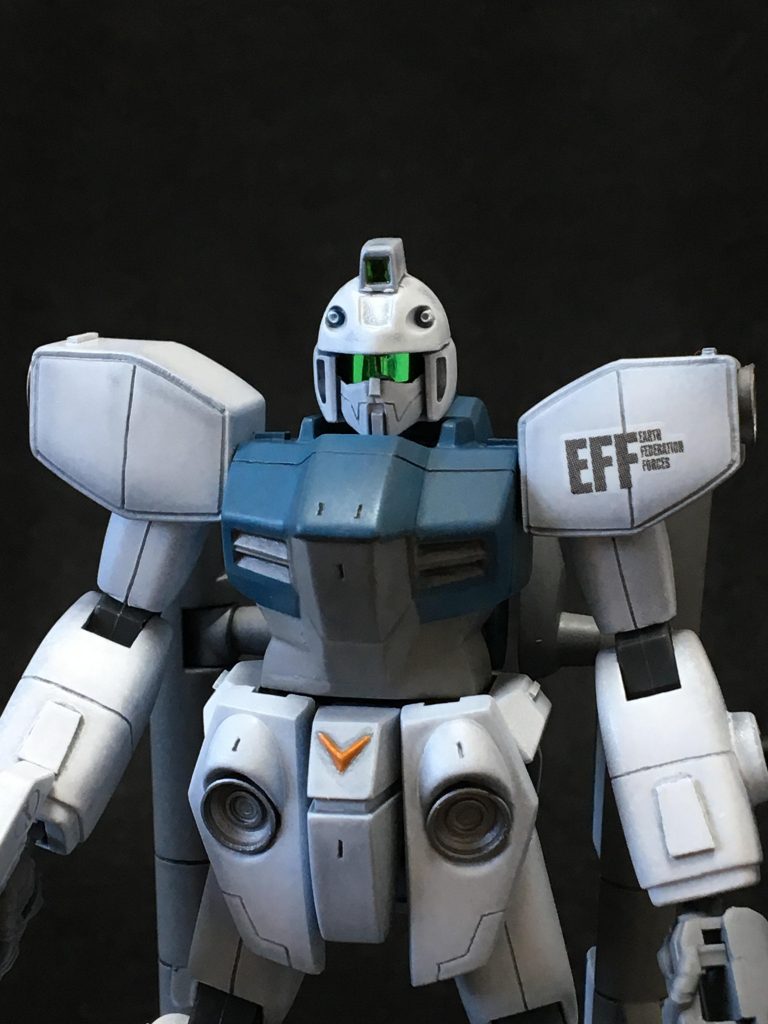 頭部もF91のフェイスオープン時っぽいディテールを入れています。