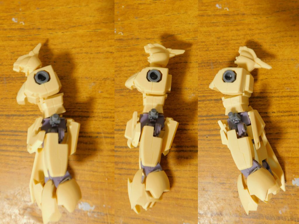 胸部・首部に一箇所づつ、ボールデンアームズのボールジョイントを追加。前後屈が可能となりました。