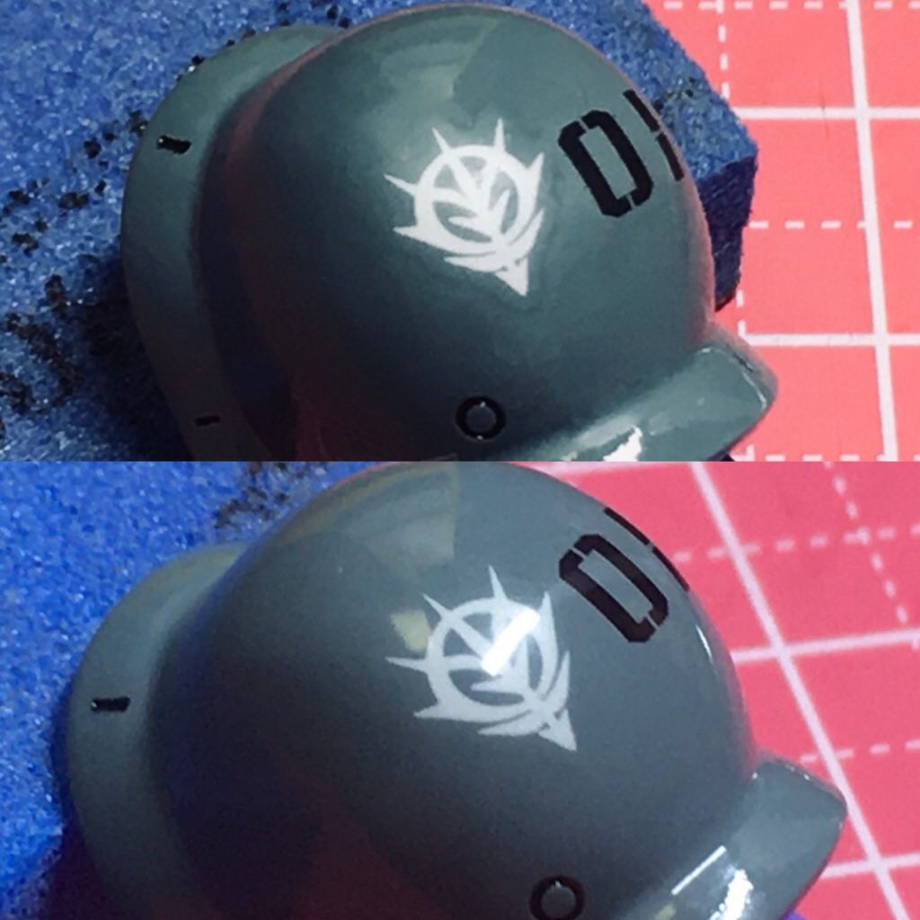 今回の課題はデカールの段差消しだったので徹底的に段差を消しました