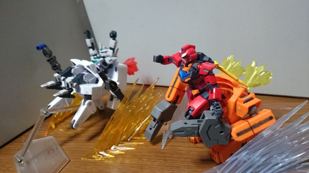 バーニアエフェクトを使って競争っぽく。