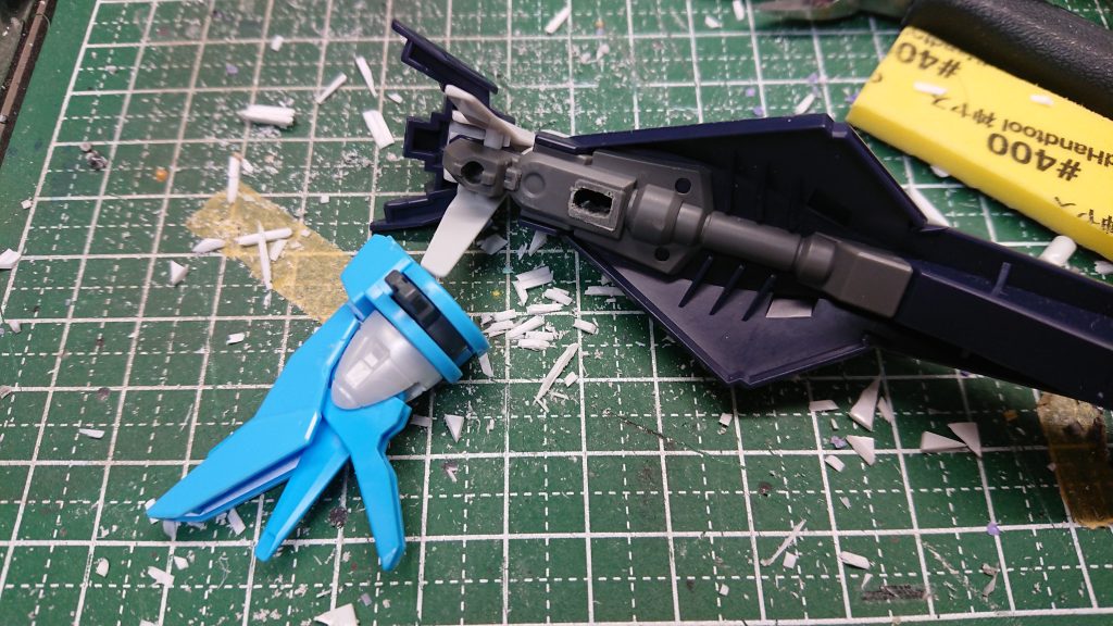 ウィンチキャノンは四角にくりぬいてGNドライブと直結させています。