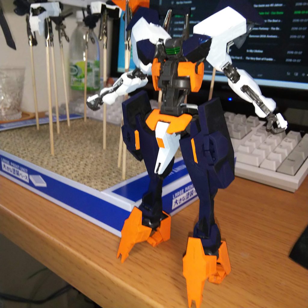 基本色と影色を塗った状態。