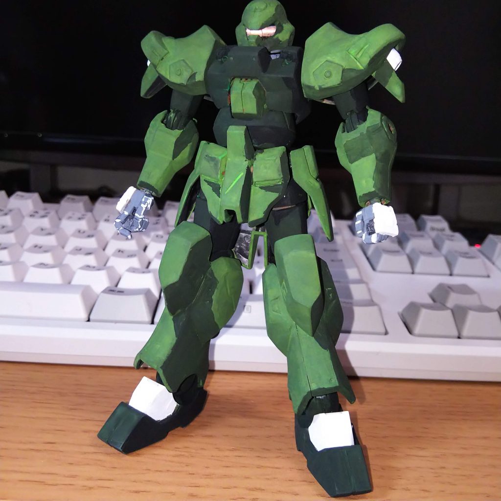 基本色と、１影を塗った状態。