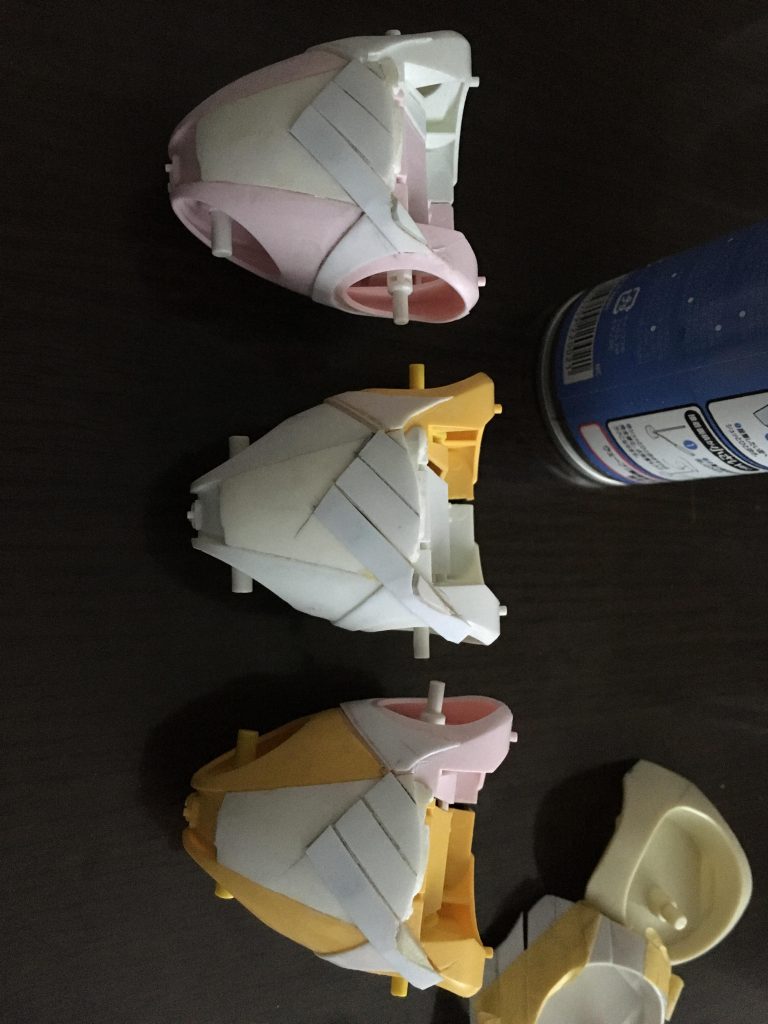 切断した部品を取り替え可能にしました。この部品は、バックパックで固定してます。