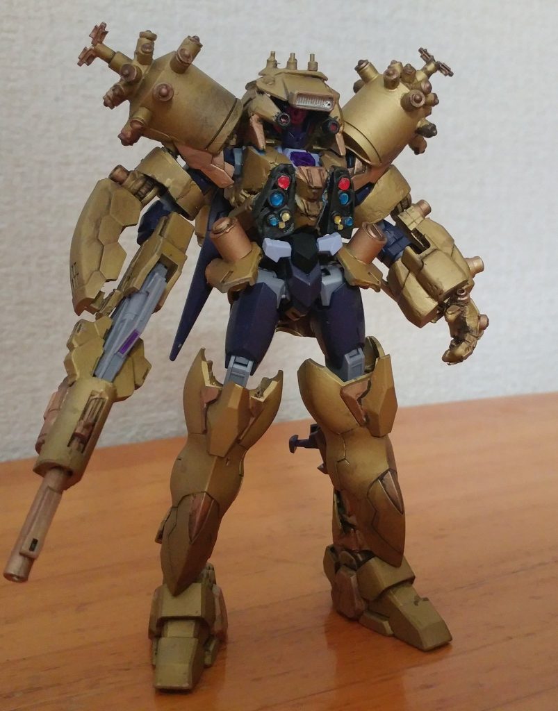 今年最初の投稿です。遅れて申し訳ないです…もちぞら模型店生放送の企画のアルスコアガンダムを使った、アルスペダニウムガンダムです。