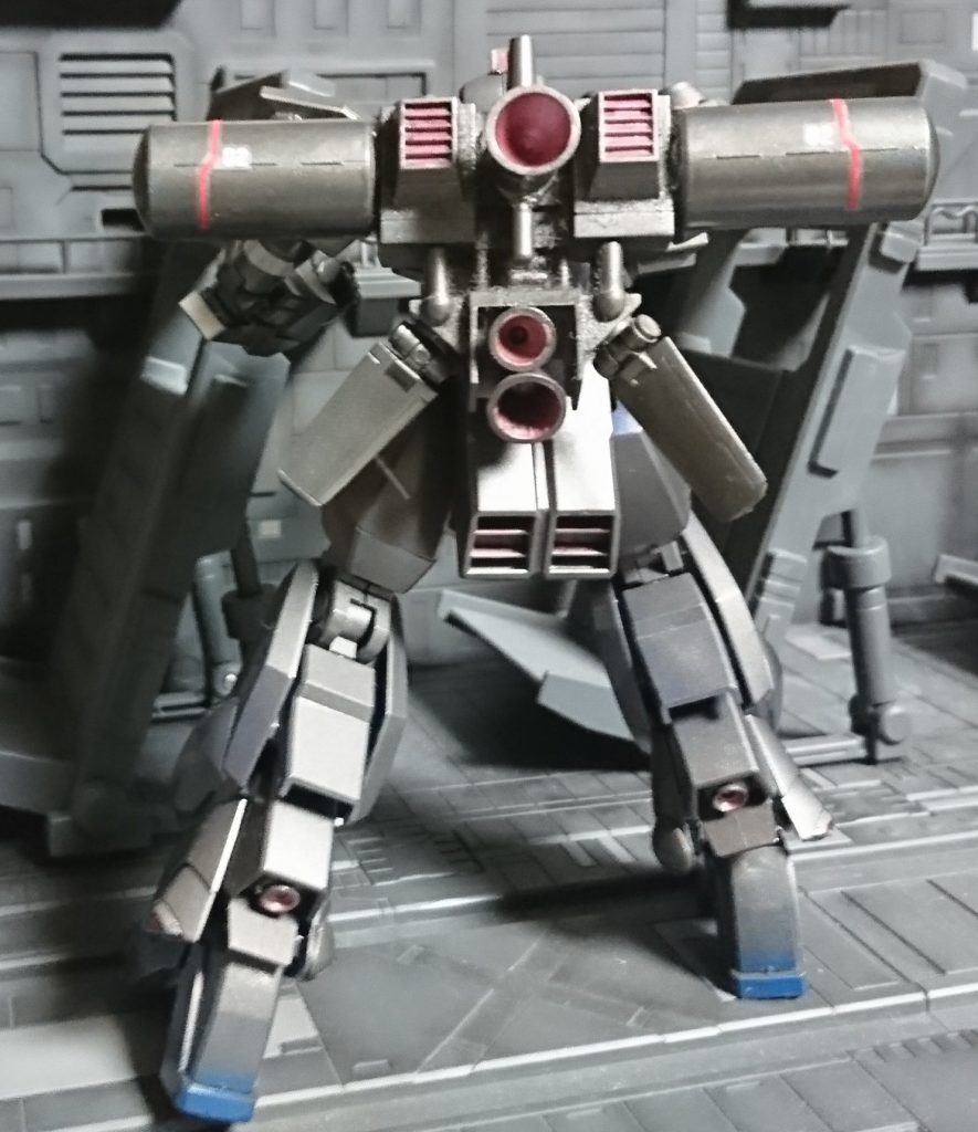 バーザムストライカー作成したときの余りパーツで作成したので足がバーザムリゼル・バーザム共に足が長いのでバランス的に合うMSがなかなかない・・・ 