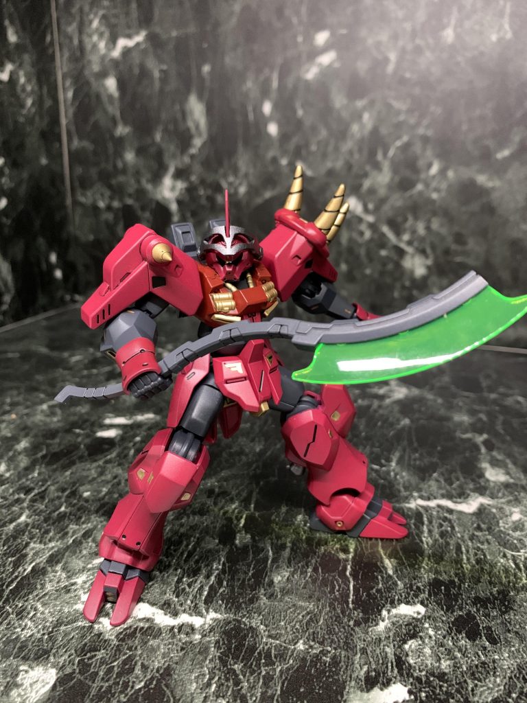 武器はジャハナムから流用のビームアックスです。実はSDガンダムフォースは見たことがないのですが、出てくる機体が好きなので今回リアル化をしてみました！閲覧ありがとうございましたm(_ _)m