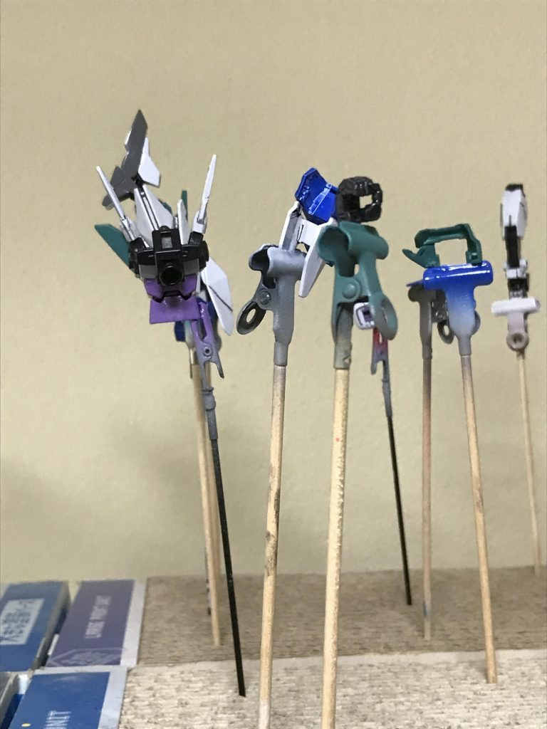 エクストラリミテッドチェンジドッキングした ガンダムの塗装工程。