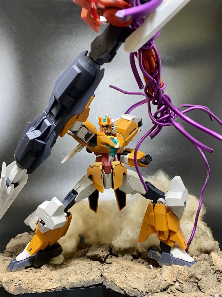 サタニクスガンダム台座は分割できるようにしたので個別にディスプレイもできます。