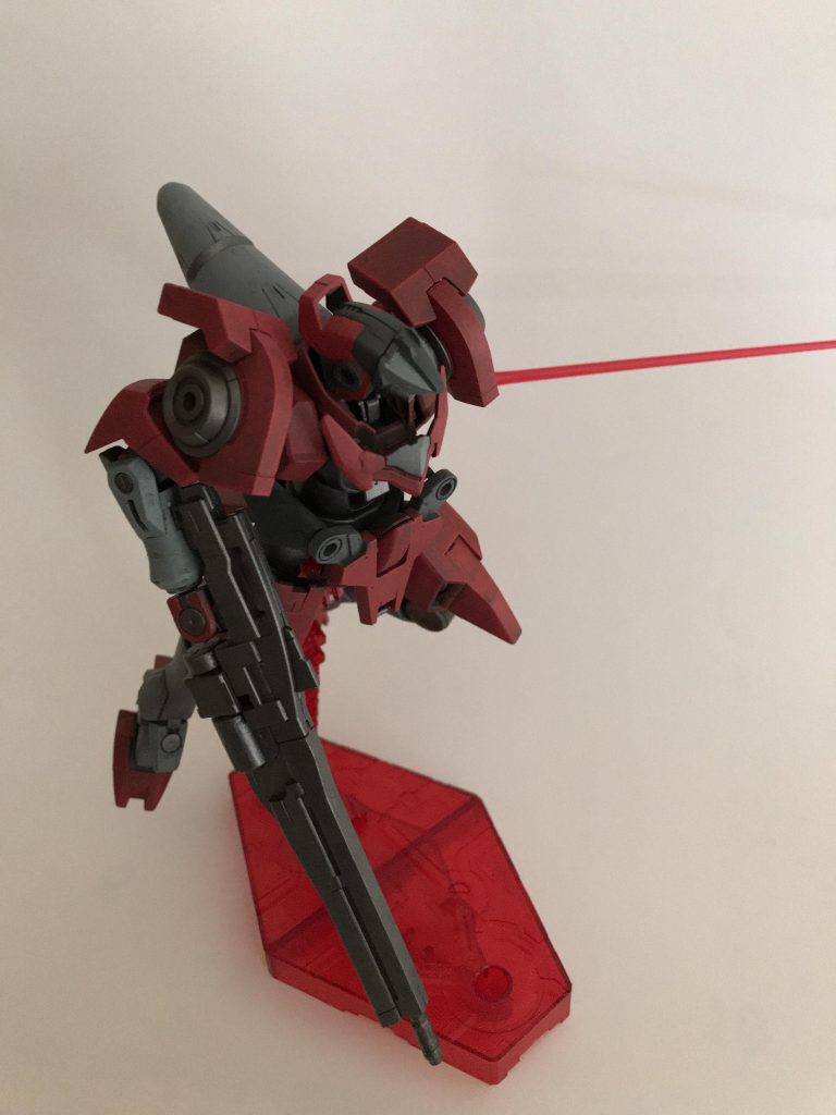 非イノベイド向けの超高性能機体というコンセプトがイノベイター勢力の反感を買い、アロウズ内で援助を受けられず開発は難航。実機製造に至らぬままアロウズが解体された。その後は肩部の推進機関やGNシールドブースター、小型のクラビカルアンテナのデータがジンクスⅣの開発に活かされることとなる。