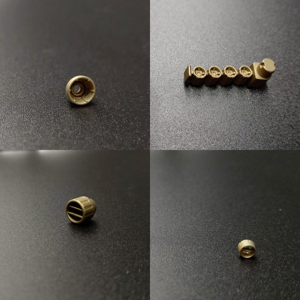 ブースター、バズーカ、関節のパーツです奥まっててもムラなく塗装できてます❕